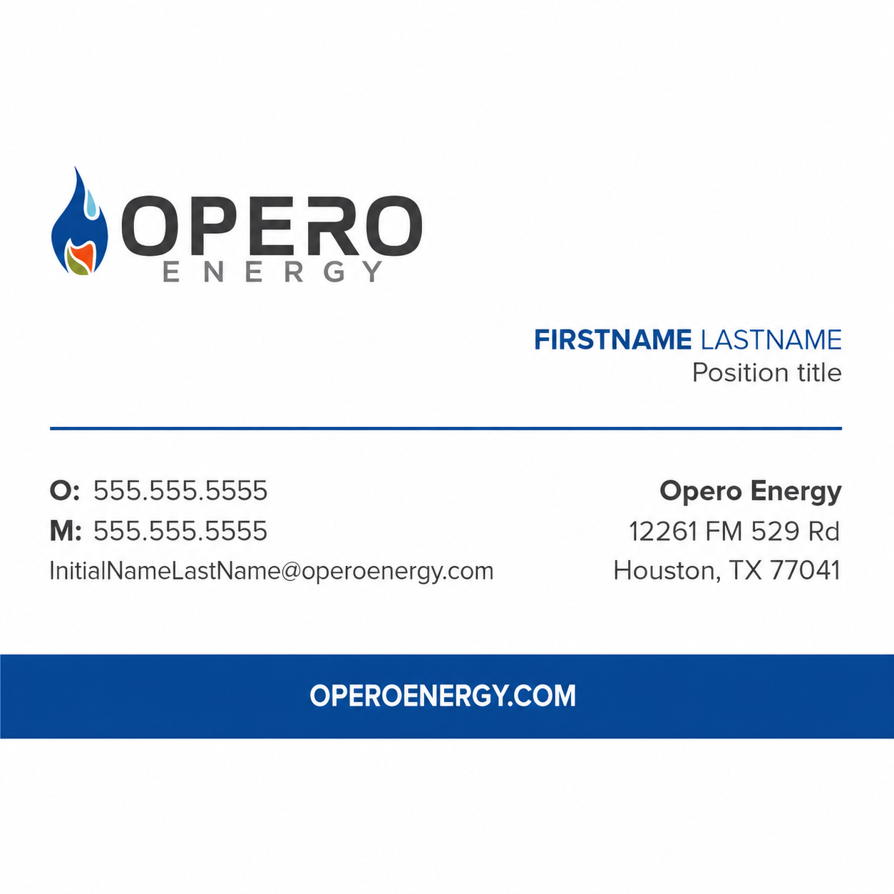 Opero Energy Business Card