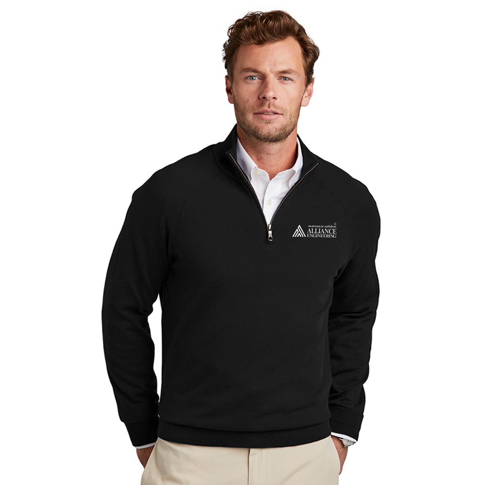 Brooks Brothers Cotton Stretch Quarter Zip Sweater