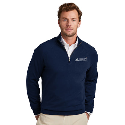 Brooks Brothers Cotton Stretch Quarter Zip Sweater
