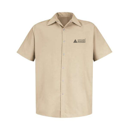 Red Kap Men's Short Sleeve Pocketless Work Shirt