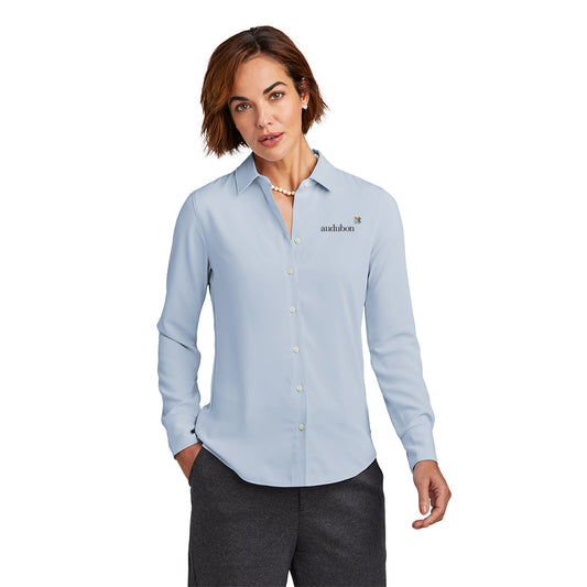 Brooks Brothers Women's Full-Button Satin Blouse