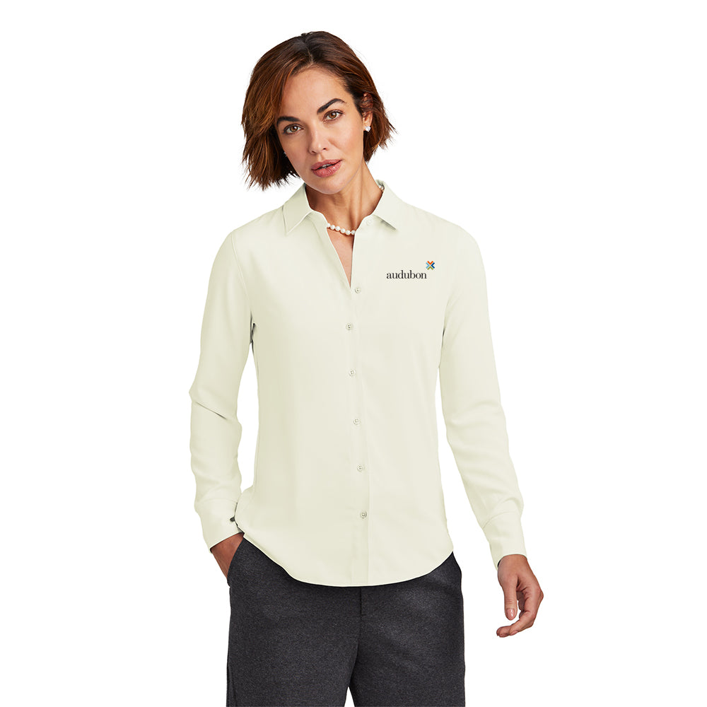 Brooks Brothers Women's Full-Button Satin Blouse