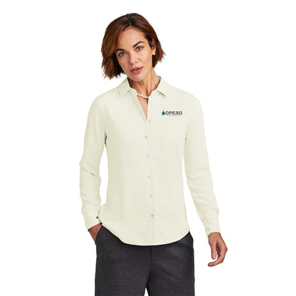 Brooks Brothers Women's Full-Button Satin Blouse