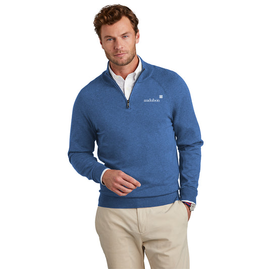 Brooks Brothers Cotton Stretch Quarter Zip Sweater
