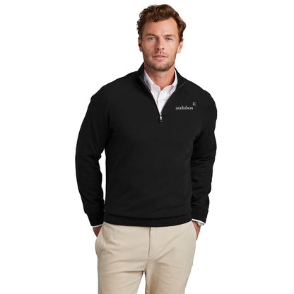 Brooks Brothers Cotton Stretch Quarter Zip Sweater