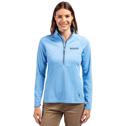 Cutter & Buck Adapt Eco Knit Stretch Recycled Women's Half Zip Pullover