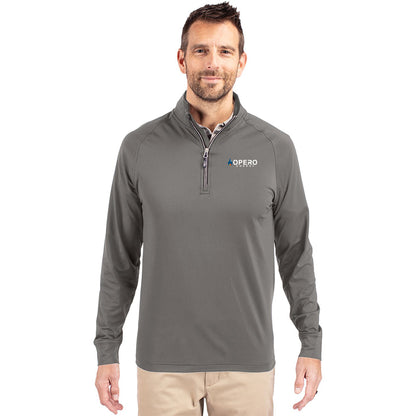 Cutter & Buck Adapt Eco Knit Stretch Recycled Men's Quarter Zip Pullover